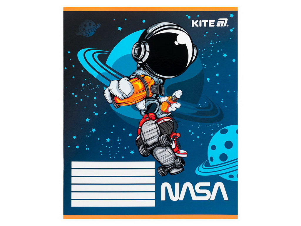 Тетрадь в косую линию на 12 листов, NASA (цена за 1шт)
