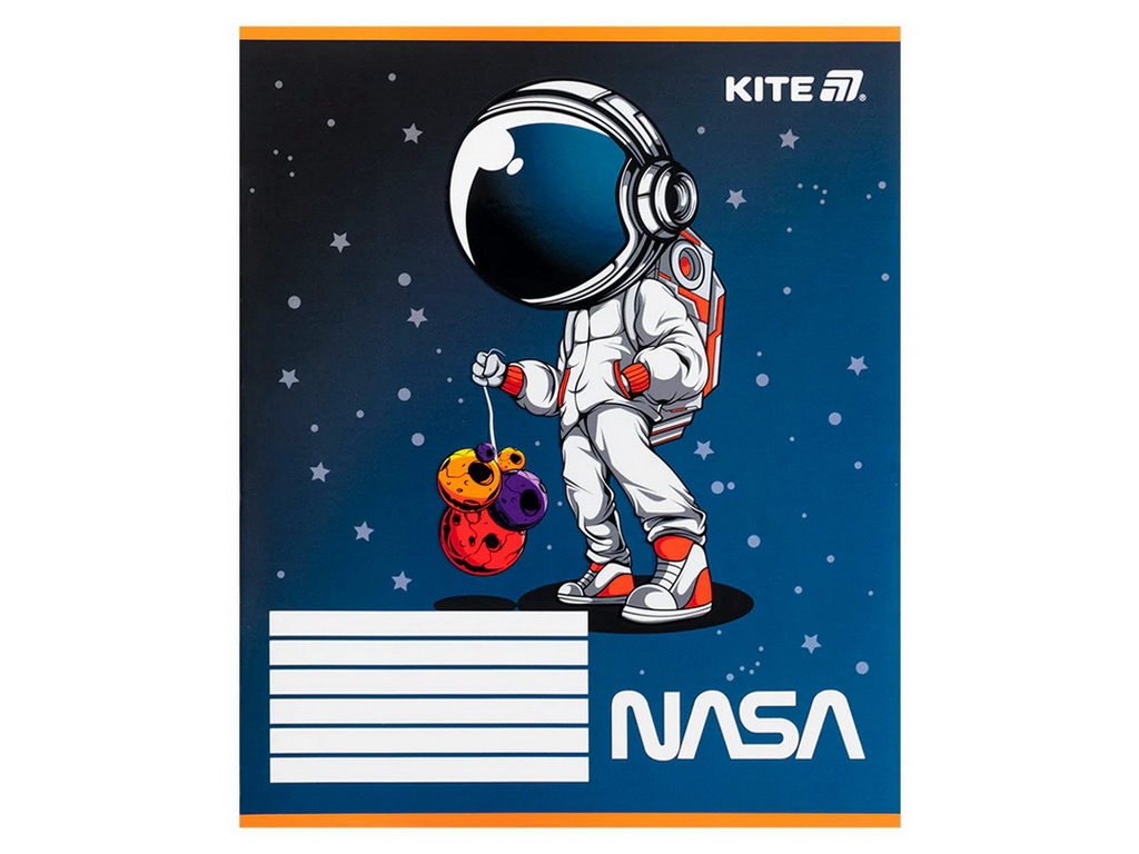 Тетрадь в косую линию на 12 листов, NASA (цена за 1шт)