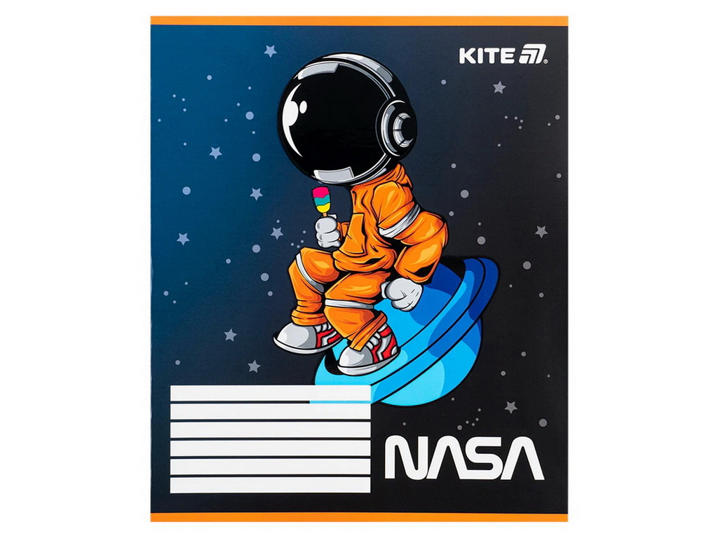 Тетрадь в косую линию на 12 листов, NASA (цена за 1шт)