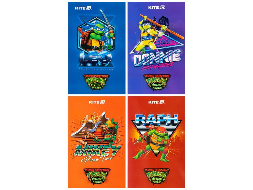 Блокнот-планшет A6, 50 листов, TMNT Mutant Mayhem (2023 Movie), Kite