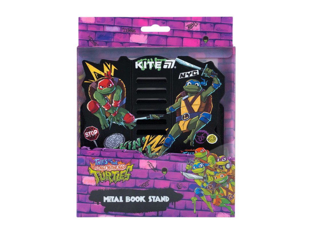 Подставка для книг регулируемая Ninja Turtles металлическая, Kite
