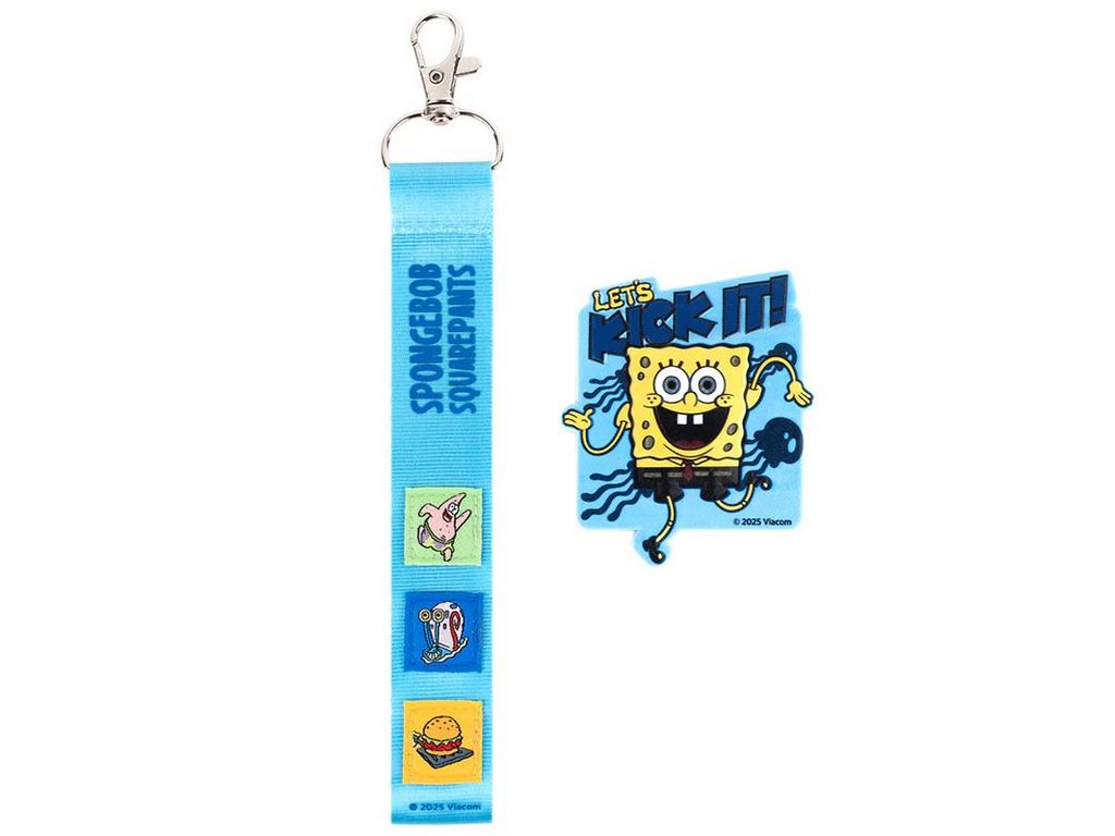 Набір бейдж на липучці та підвіска, 2 штуки, SpongeBob SquarePants, Kite