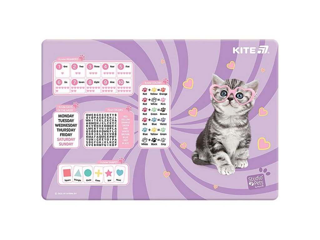 Подкладка настольная Studio Pets 42,5x29см, Kite