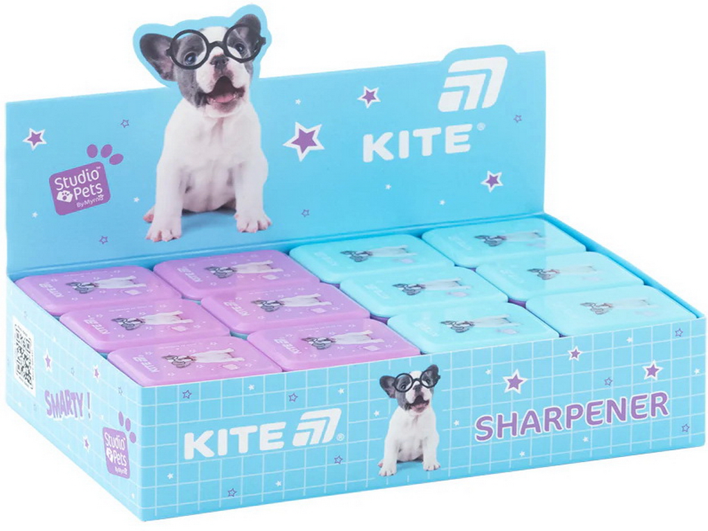 Точилка з контейнером прямокутна Kite Studio Pets GF26-116
