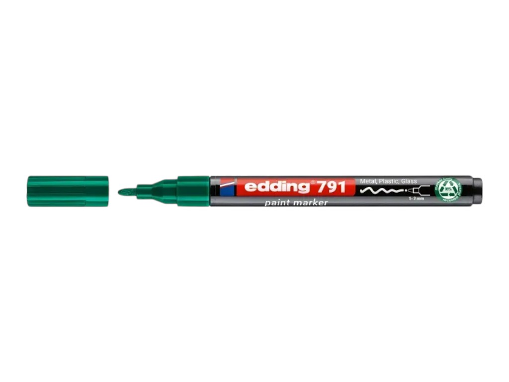 Маркер Edding Paint круглий зелений 1-2 мм, e-791/04n