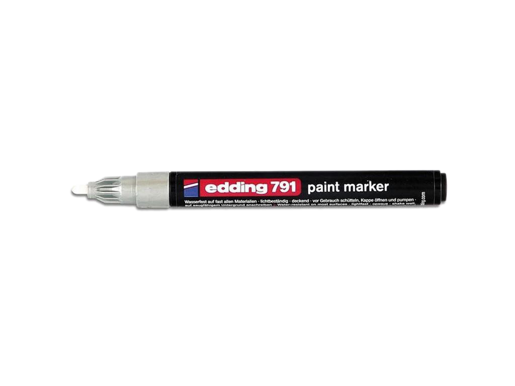 Маркер Paint 1-2мм круглий білий, edding