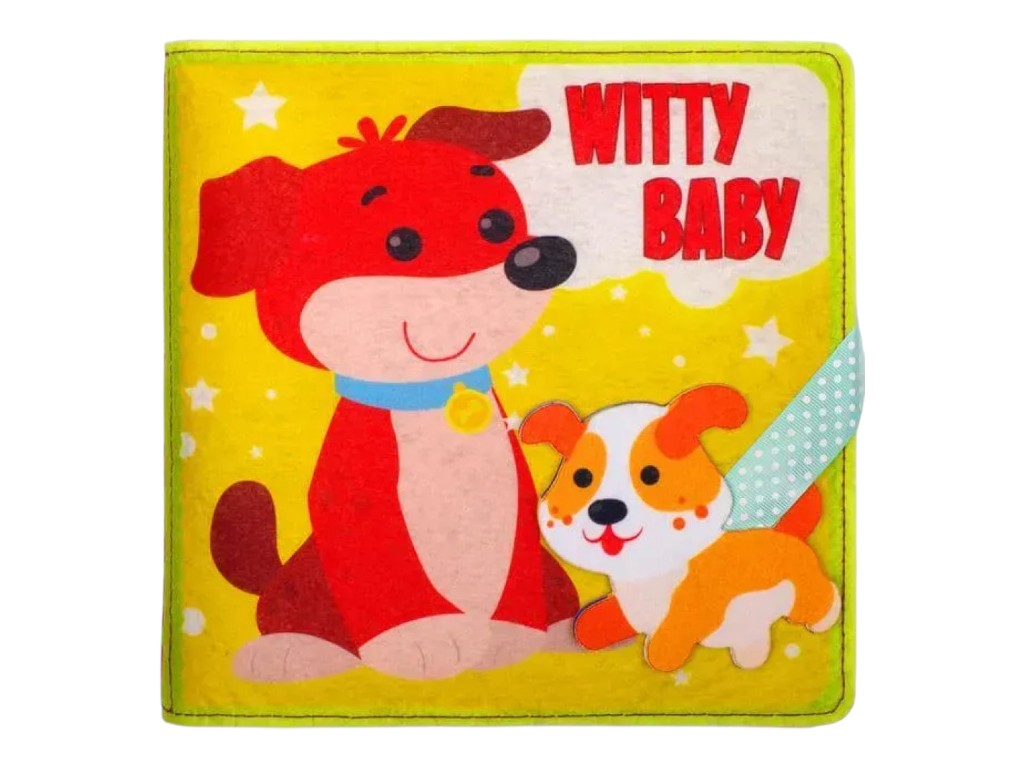 М'яка  книга з фетру "Witty Baby?", англійською мовою, 6+ місяців, Книжковий Хмарочос
