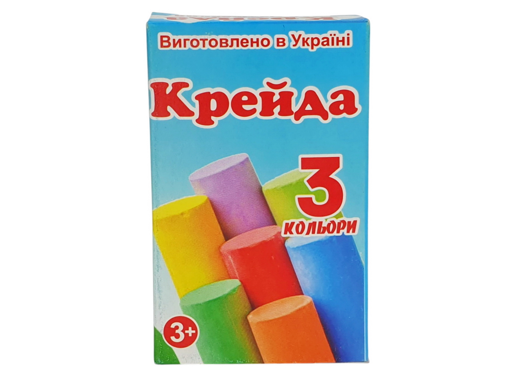 Крейда асфальтна 3 кольори кругла. Люкс Колор КРУ 3