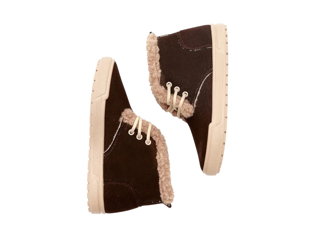 Черевики жіночі зимові на шнурках Izabella шоколад тедді L-784M-15-CTB, 42 розмір, Litma