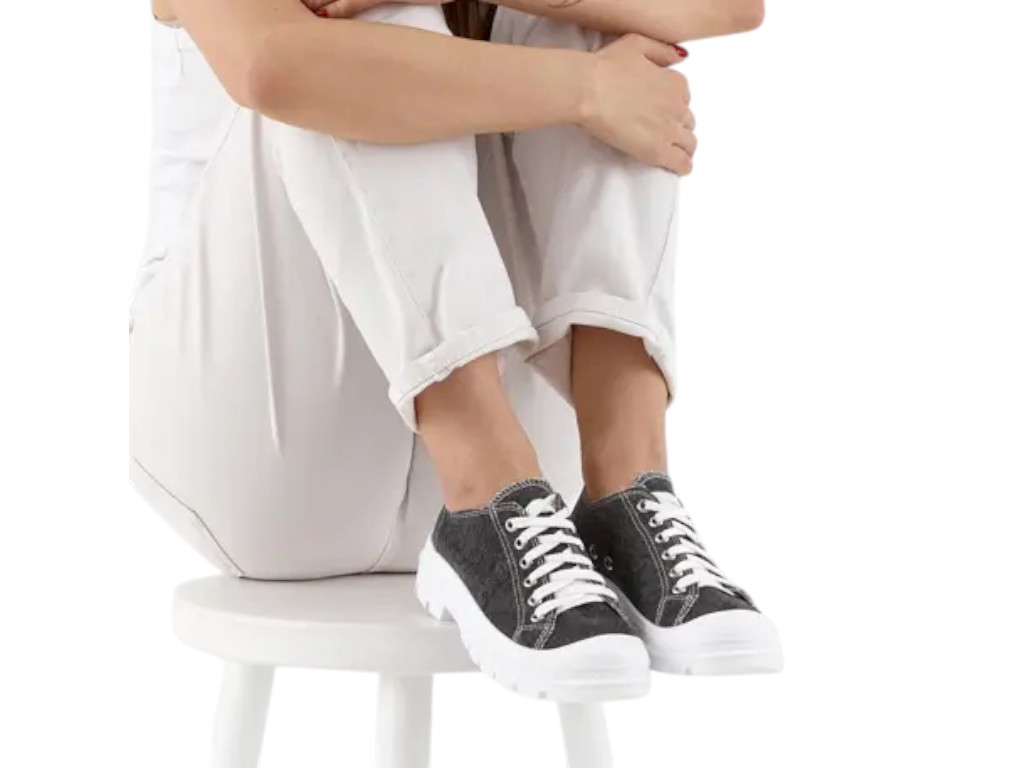 Кеди unisex текстильні OSTIN L-784Z-11-BW, 38 розмір, варені чорні, Litma