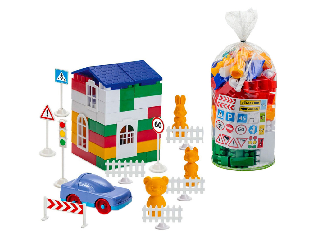 Конструктор Лідер №3. Colorplast 1-052. 100 деталей