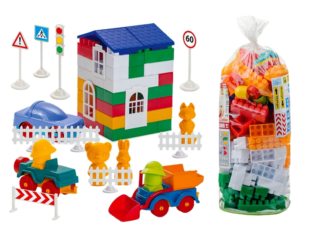 Конструктор Лидер №4. Colorplast 1-053. 150 деталей