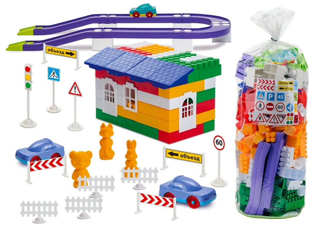 Конструктор Лідер №6. Colorplast 1-055. 250 деталей