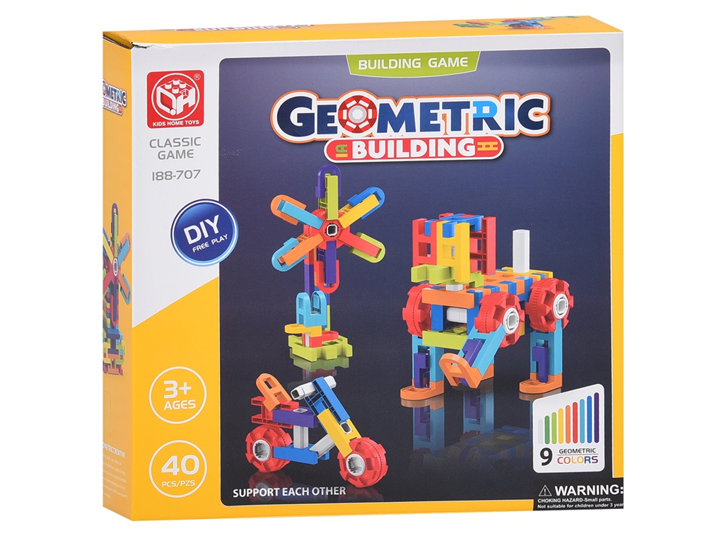 Конструктор пластиковый Geometric Building 188-707, 40 деталей