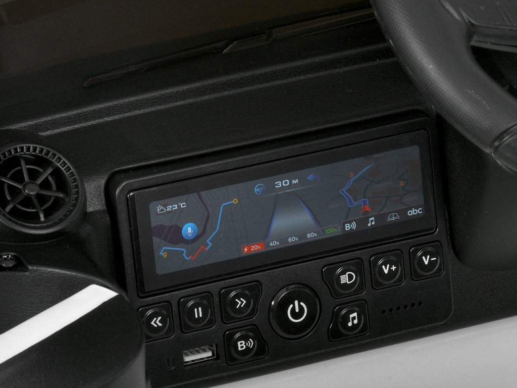 Електромобіль Джип 2155FDEBLR-1, р/к2,4G, 4х25W, 1х24V5AH, колеса EVA, TF, білий
