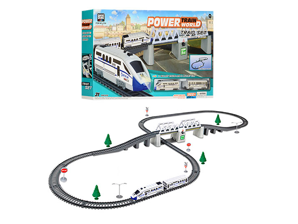 Железная дорога со светом POWER Train World. 2184