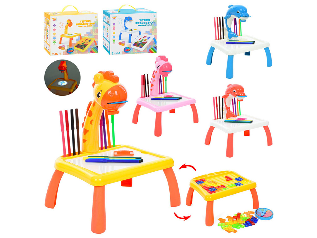 Проектор-столик для малювання зі світлом і звуком A-Toys 2200-1-2; (ціна за 1шт)