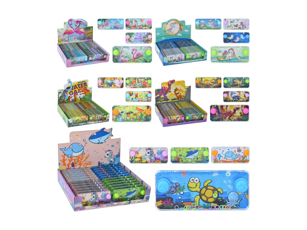 Игра водяная кнопочная с кольцами 238-B24-L24-F24-N24-K24, 15,5 см, механическая, микс дизай