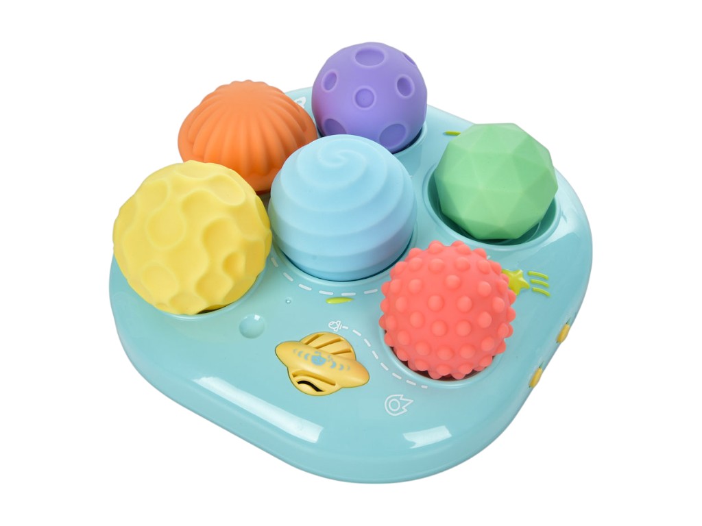 Игрушка с текстурными мячиками, 6 шт, музыка, свет, на батарейках