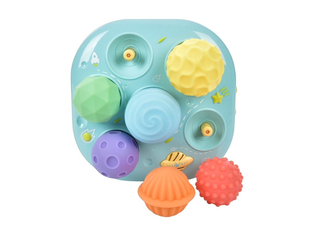 Игрушка с текстурными мячиками, 6 шт, музыка, свет, на батарейках