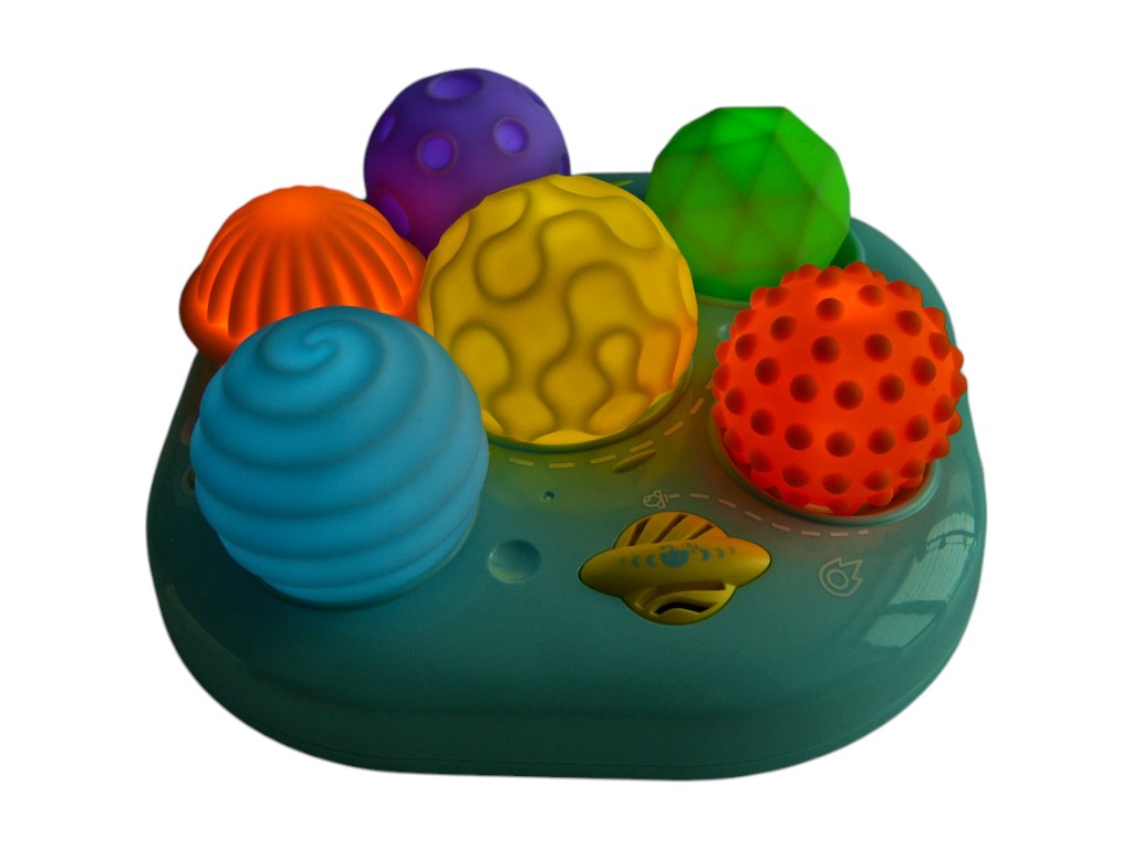 Игрушка с текстурными мячиками, 6 шт, музыка, свет, на батарейках