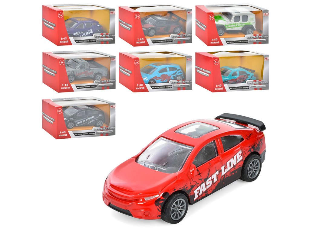 Машинка инерционная металлическая 43046-1A, 10 см, масштаб 1:43