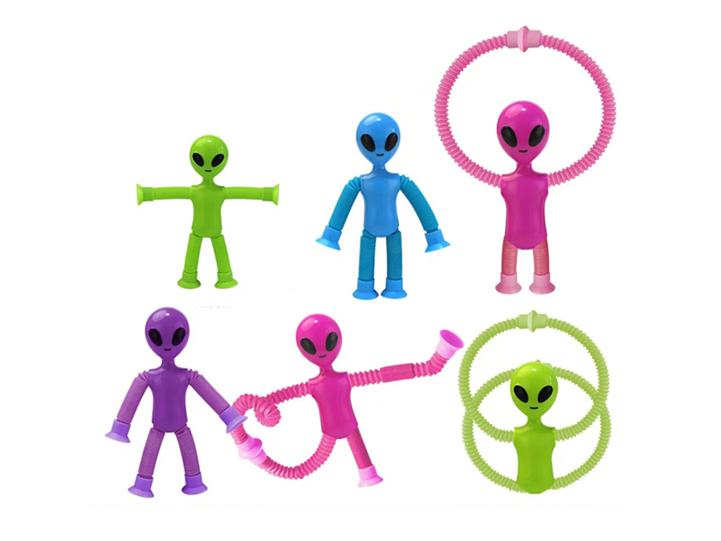 Гнучка фігурка Pop Tube Alien, 4 кольори (ціна за 1шт)