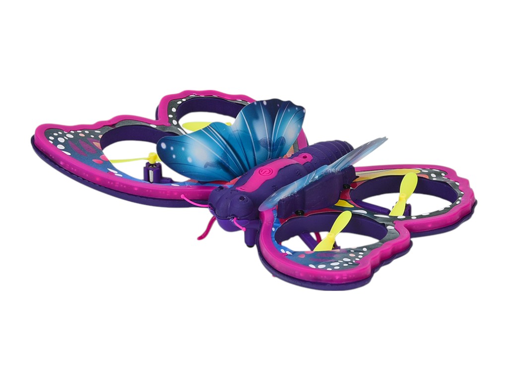 Игрушка квадрокоптер бабочка Butterfly Drone 4D-V40, 21,5 см, светящийся аккумулятор и пульт