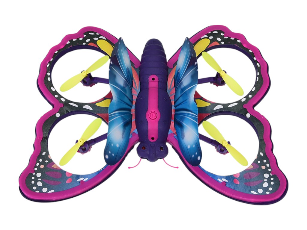 Игрушка квадрокоптер бабочка Butterfly Drone 4D-V40, 21,5 см, светящийся аккумулятор и пульт
