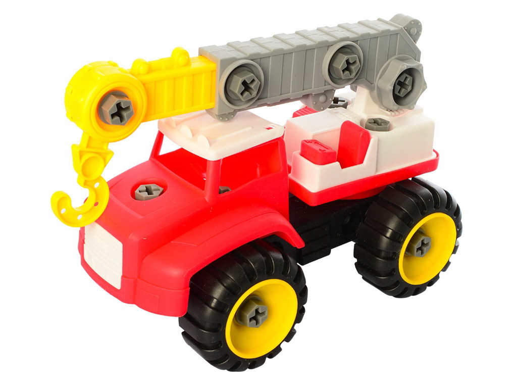 Конструктор на шурупах Стройтехніка 21 см, з викруткою, BabyToys