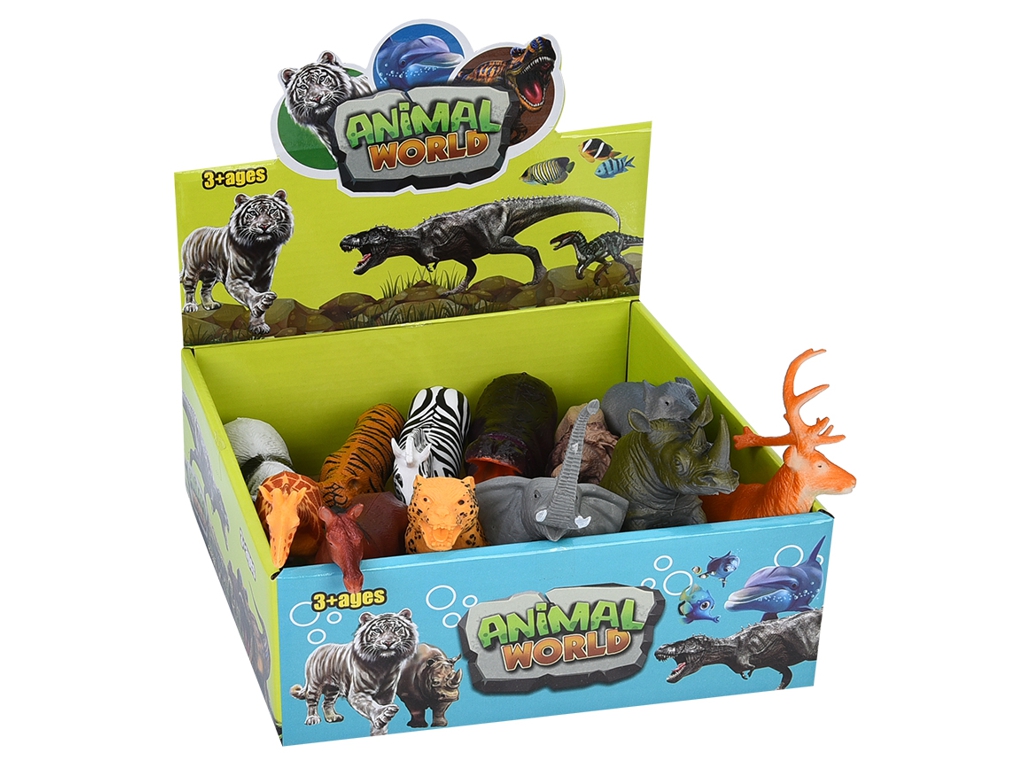Фигурки игровые динозавры и дикие животные, 2 вида, 8 см, BabyToys 564A-C (цена за 1шт)