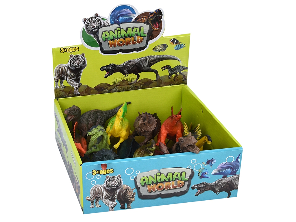 Фигурки игровые динозавры и дикие животные, 2 вида, 8 см, BabyToys 564A-C (цена за 1шт)