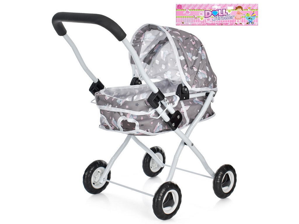 Коляска классическая для куклы 62826, 59 см, с люлькой, BabyToys