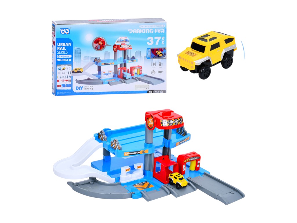 Игровой набор гараж, 2 этажа, 37 деталей, 663-8