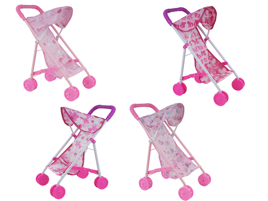 Коляска прогулочная 6632 H для куклы, 44 см, складная, BabyToys