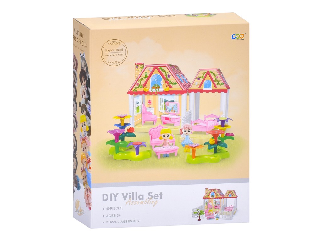 Кукольный домик игровой 666-6AA-10-13-15, 24 см, с мебелью и куклой 15 см, BabyToys