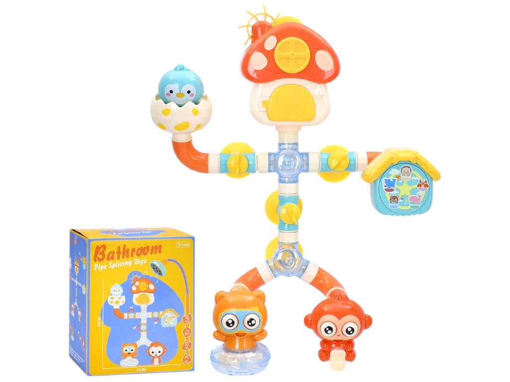 Игрушка для купания Водопад, фигурки-животные, присоски