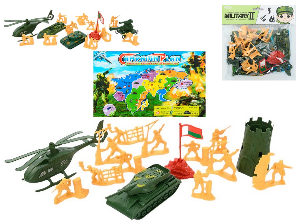 Игровой набор солдат с техникой 816-14-15; 2 вида; (цена за 1 набор)