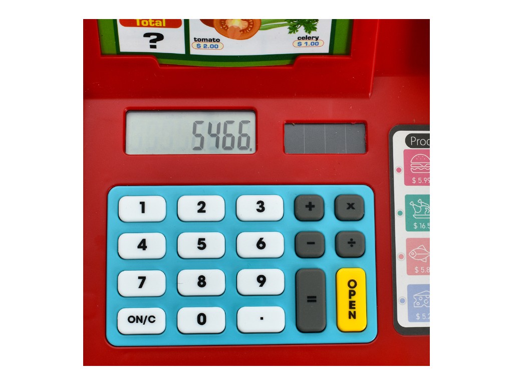 Касовий апарат 818-503-09, калькулятор, звук, світло, сканер, USB зарядне, 2 види (ціна за 1шт)