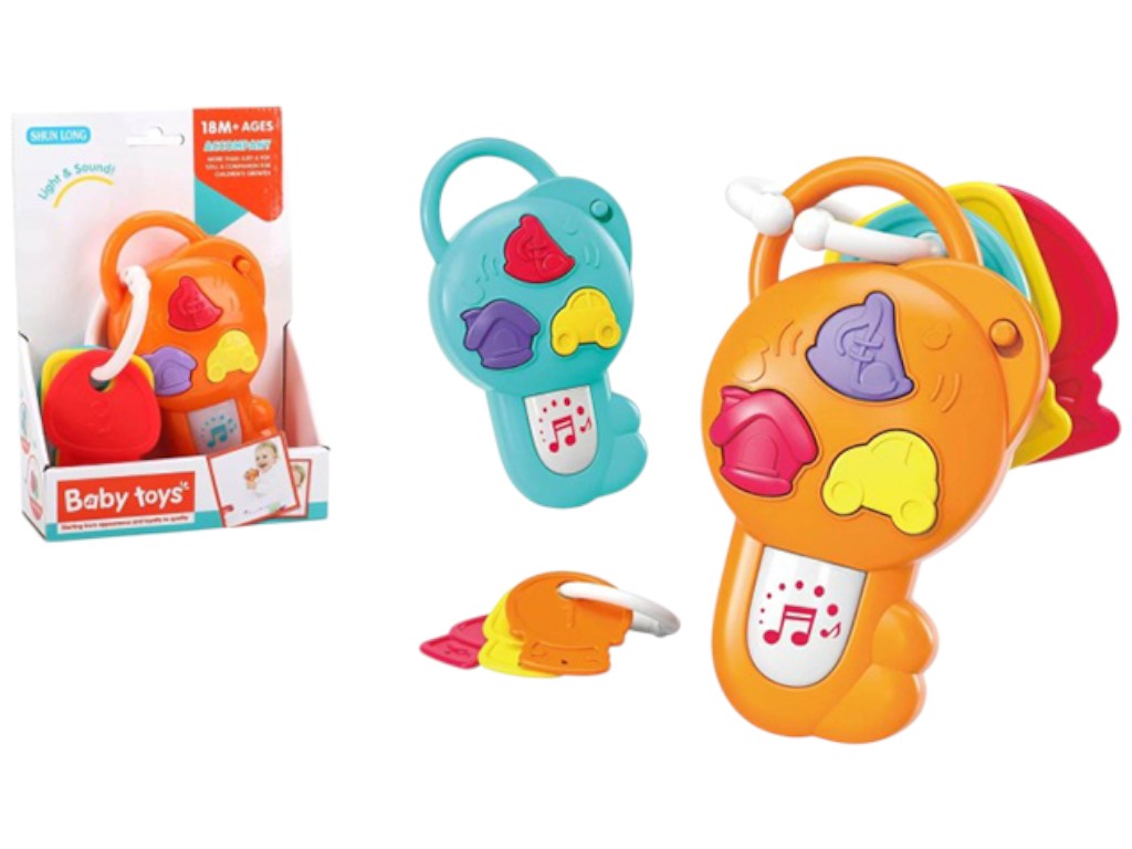 Игрушка брелок-ключ, прорезыватель, 2 цвета (цена за 1шт)
