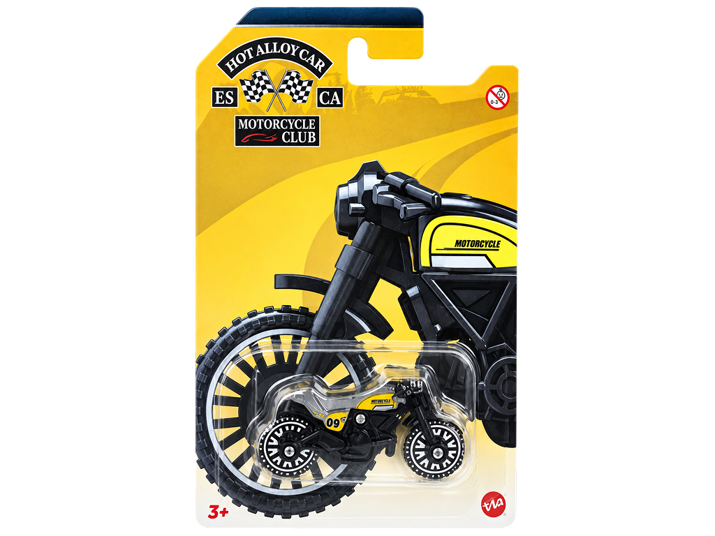Модельный мотоцикл металлический, 8 см, масштаб 1:64, 8 видов (цена за 1шт)