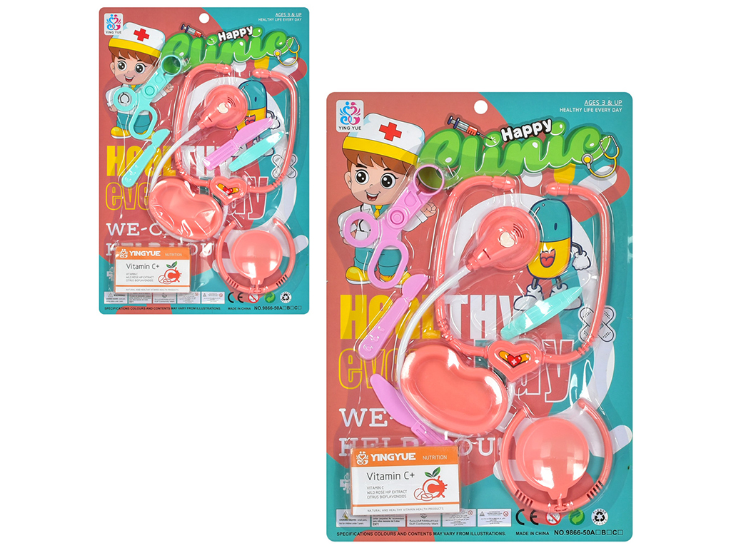 Ігровий набір лікаря з інструментами 9866-50B, стетоскоп, 26,5-38 см, BabyToys