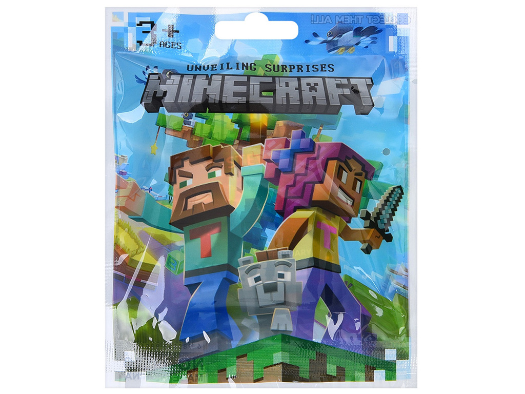 Фигурки-сюрприз с карточками Minecraft, 5,5 см., микс видов (цена за 1шт.)