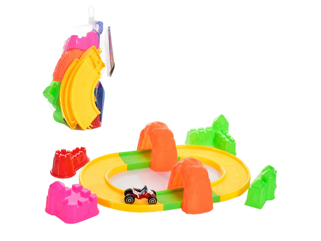 Набор для песочницы с треком A35-5, 30 см, с машинкой и лопаткой, BabyToys