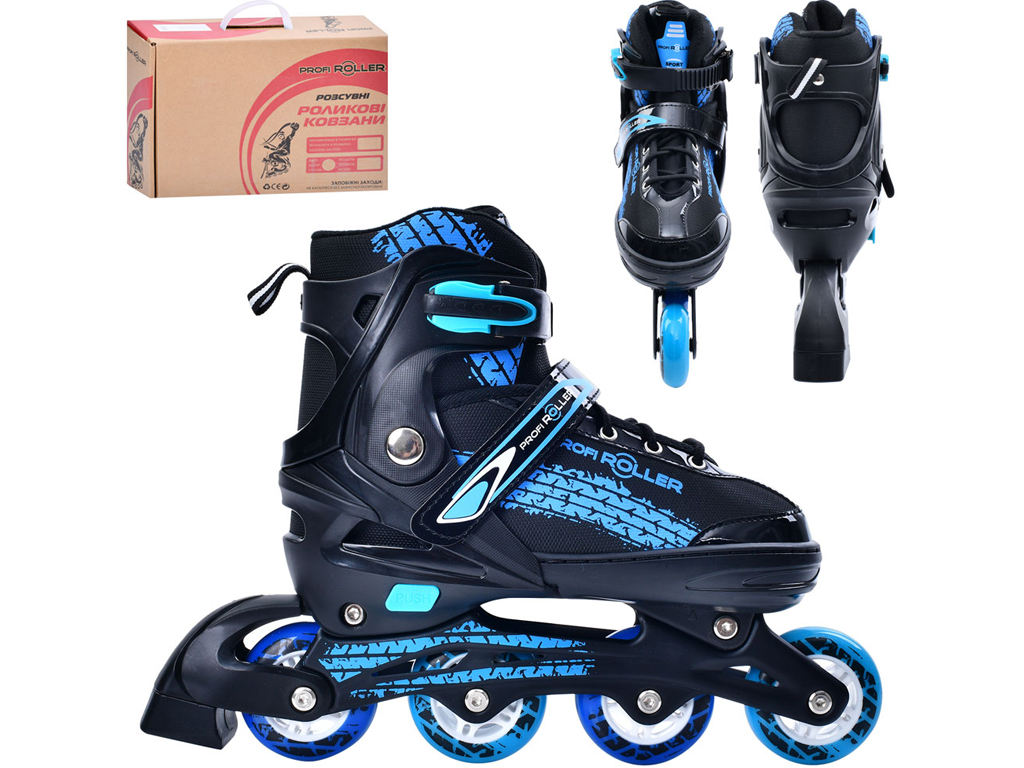 Ролики раздвижные. Profi A 4150-L-BL (39-42)