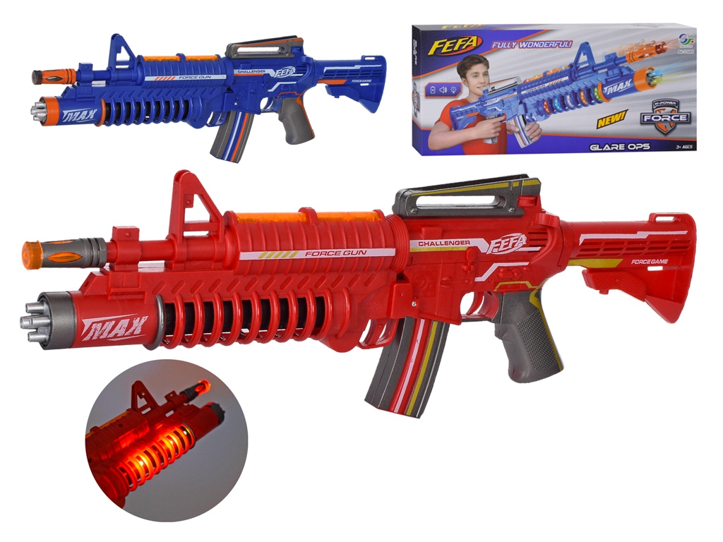 Автомат ігровий AK-33988,  55 см, звук, світло, вібрація, на батарейках, 2 кольори