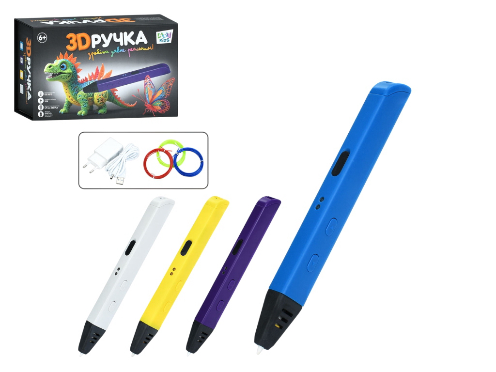 3D ручка с регулировкой температуры AK 0012; 4 вида; (цена за 1шт)
