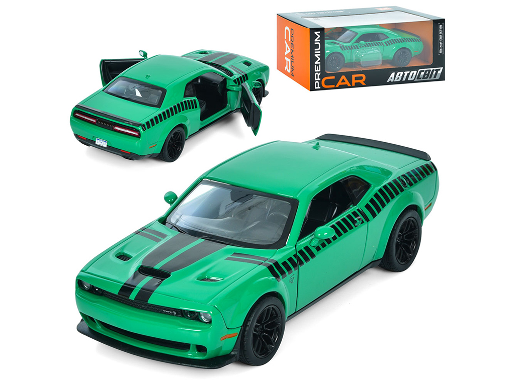 Машинка металева Dodge Challenger SRT, 20 см, відкриваються двері, АвтоСвіт