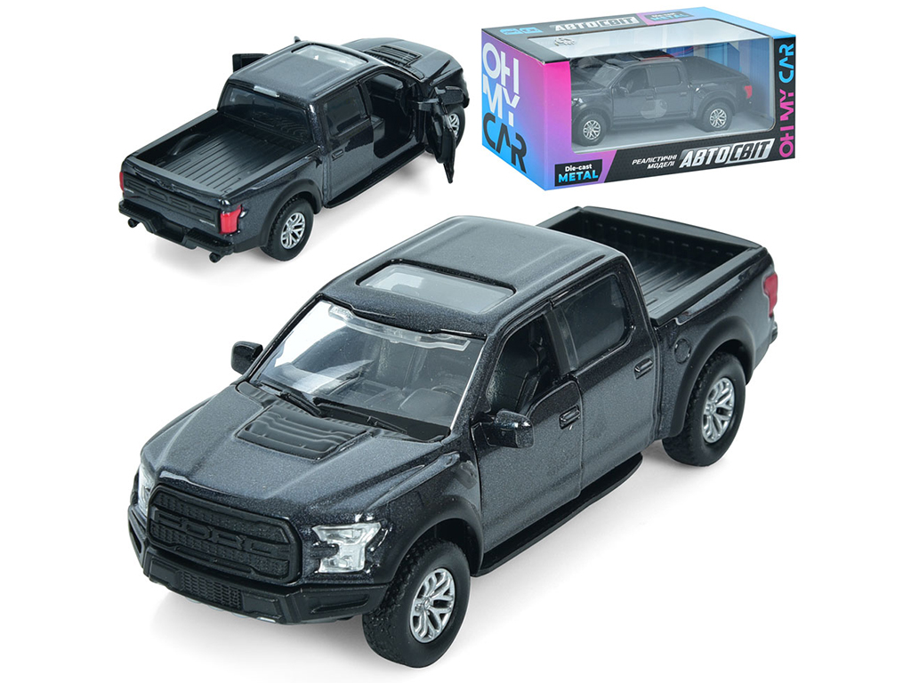Машинка инерционная Ford F-150 Raptor 2017 AS-3017, 16 см, открывающаяся дверь, АвтоМир