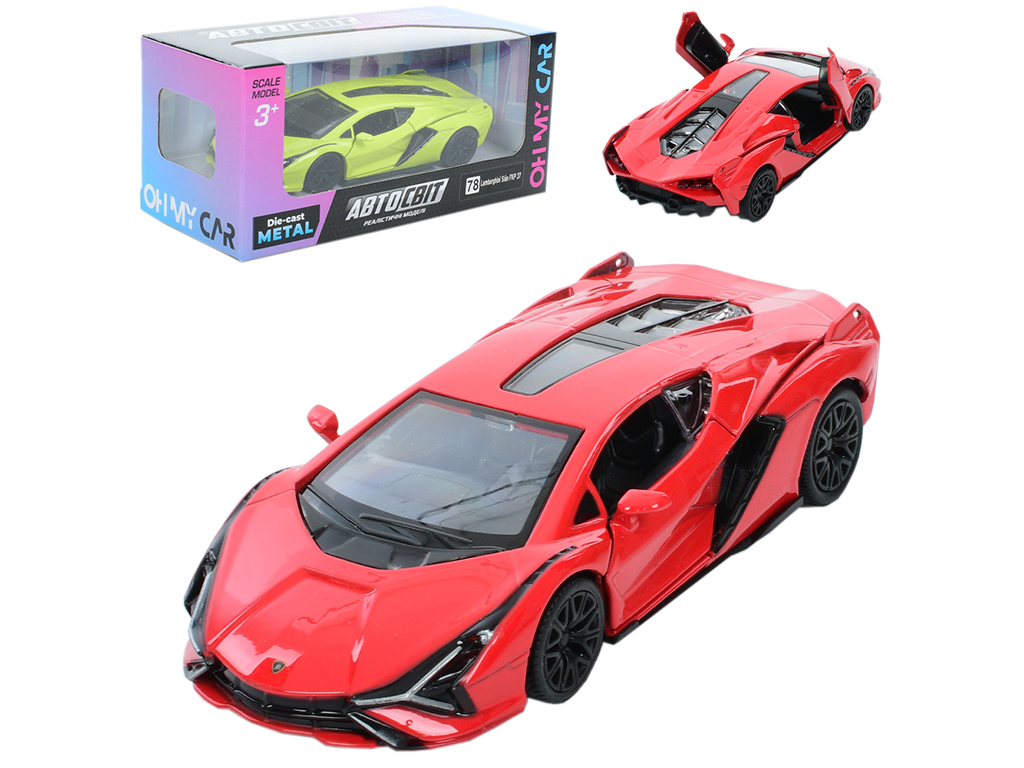 Машинка инерционная Lamborghini Sian 12 см, металлический корпус, АвтоСвіт